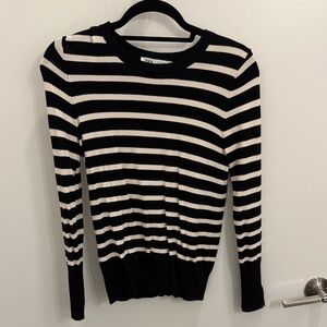 Zara Black and White Striped Sweater